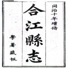 同治合江县志 54卷 秦湘修 杨致道纂 瞿树荫等续修 罗增垣等续纂 同治10年刻本 PDF下载